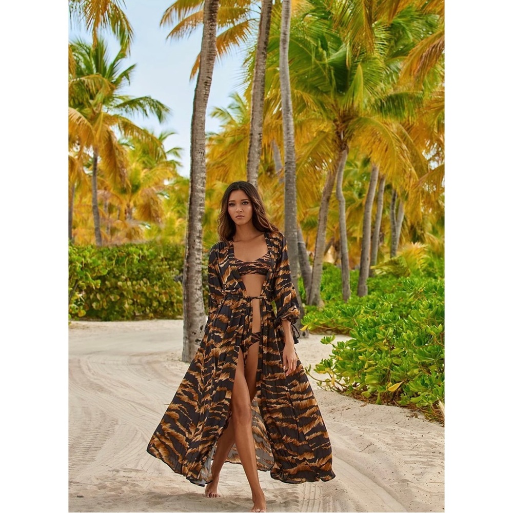 Melissa Odabash Gabby Safari Kaftan Size Small 🤎
